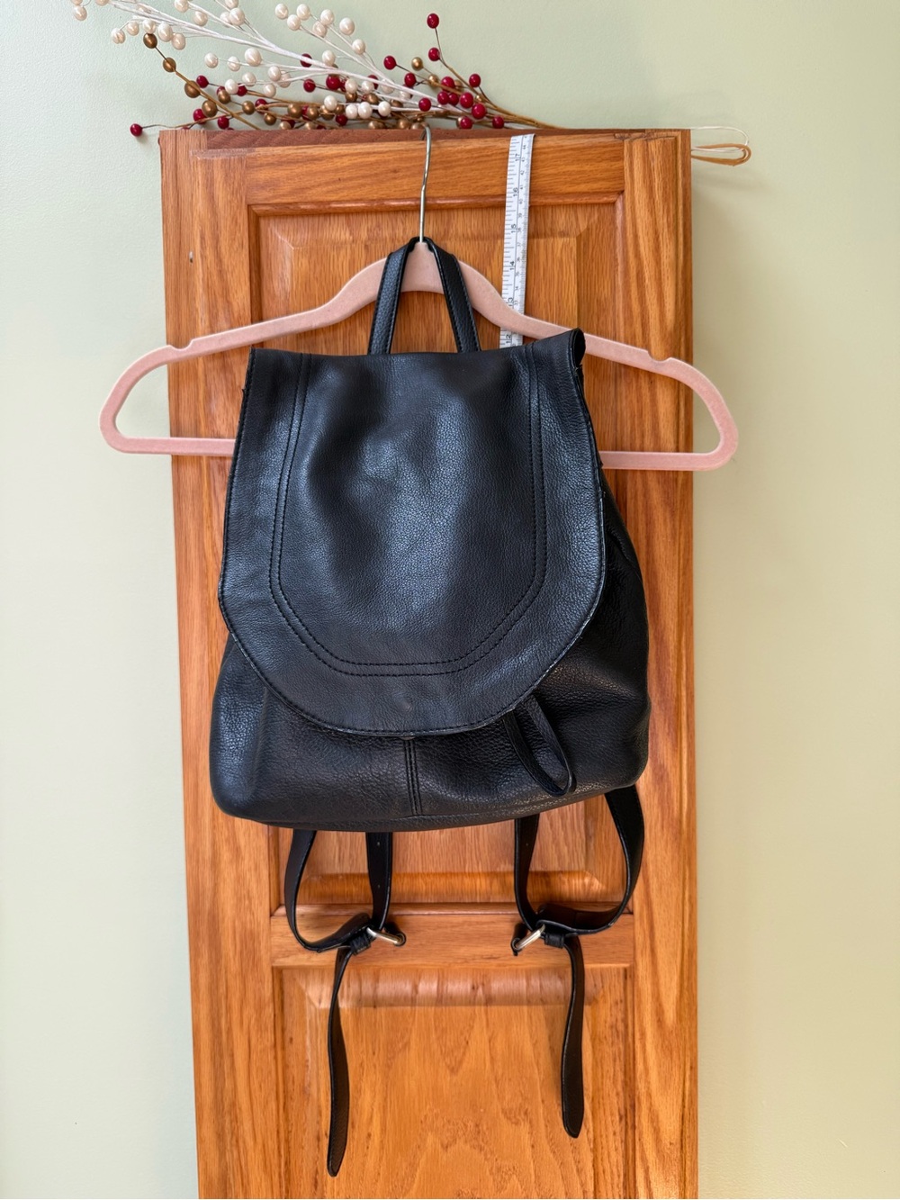 2/$30 Black Leather Backpack